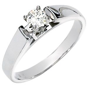 Created Moissanite Engagement Ring