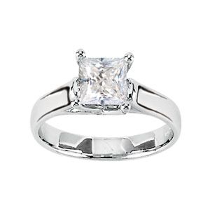 Created Moissanite Engagement Ring