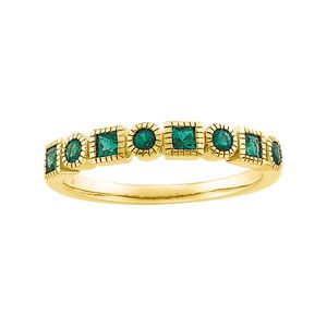 Genuine Emerald Anniversary Band