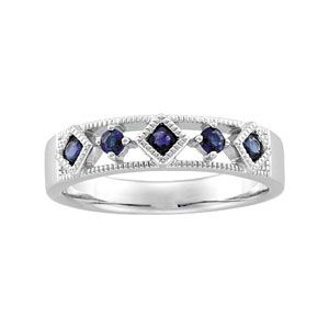 Genuine Sapphire Anniversary Band
