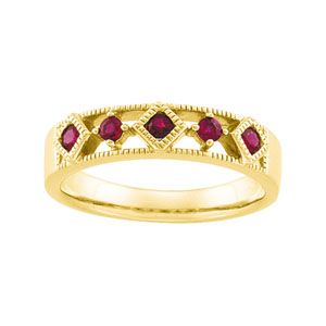 Genuine Ruby Anniversary Band