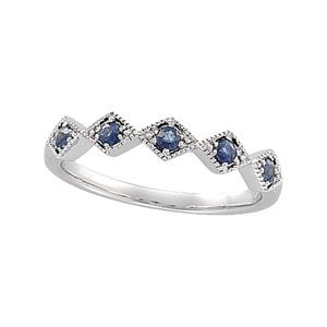 Genuine Sapphire Anniversary Band