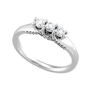 1/2 ct tw Diamond 3-Stone Anniversary Band