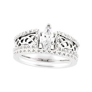 Semi-Mount Engagement Ring & Band