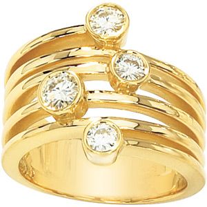 Created Moissanite Ring