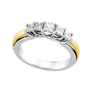 1 ct tw Diamond Two Tone Anniversary Band