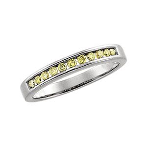 1/4 ct tw Yellow Diamond Anniversary Band