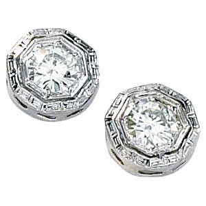 Created Moissanite Earrings