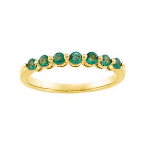 Genuine Emerald Anniversary Band