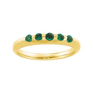 Genuine Emerald Anniversary Band