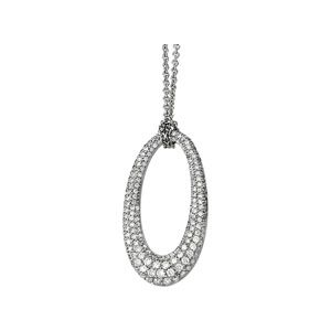 2 ct tw Diamond Oval Necklace