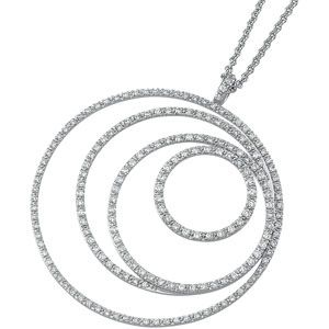 1 1/2 ct tw Nesting Circles Diamond Necklace