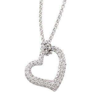 1/2 ct tw Diamond Heart Necklace