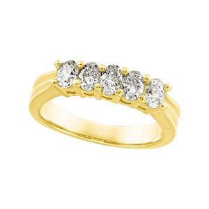 9/10 ct tw Diamond 5-Stone Anniversary Band