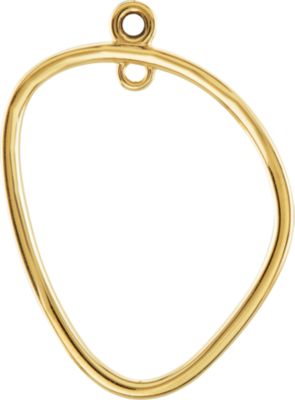Open Silhouette Dangle Component with Jump Rings 