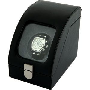 Tritan Black Leather Single Watch Winder