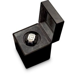 Cosmos Black Leather Single Watch Winder