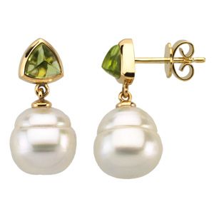 Genuine Peridot Semi-mount Earrings