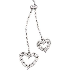 1/2 ct tw Diamond Hearts Necklace