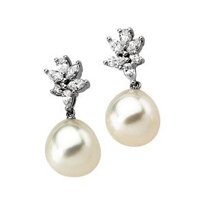 Drop Earring Mounting for Pearl  Center