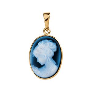 Genuine Agate Cameo Pendant