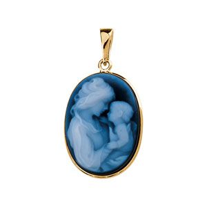 Genuine Agate Cameo Pendant