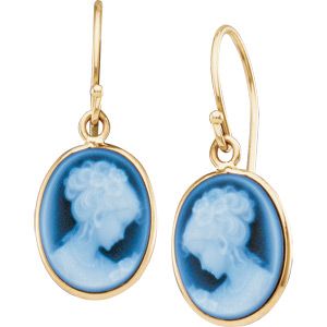 Genuine Agate Cameo Earrings