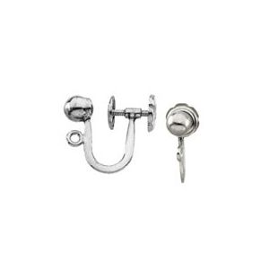 French Screw Back Earring with Ball & Ring