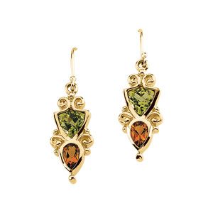 Genuine Multicolor Gemstone Earrings