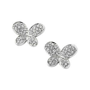 Cubic Zirconia Butterfly Earrings
