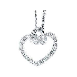 Cubic Zirconia Heart Necklace