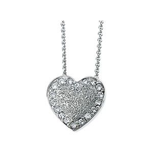 Cubic Zirconia Heart Necklace