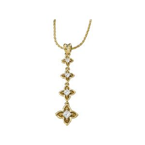 1/2 ct tw Journey Diamond Linked Flower Pendant