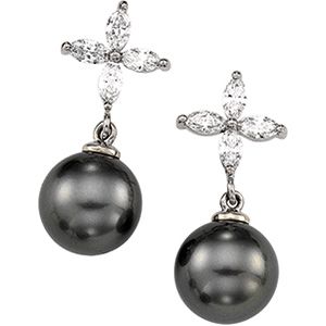 Drop Earring Mounting for Pearl  Center