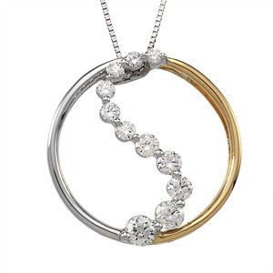 1/2 ct tw Journey Diamond Pendant