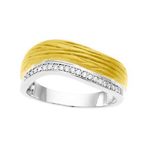 1/10 ct tw Diamond Two Tone Anniversary Band
