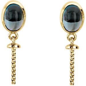 London Blue Topaz Semi-mount Earrings