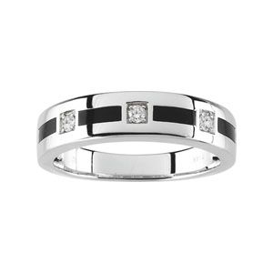 Men's Onyx & 1/6 ct tw Diamond Ring