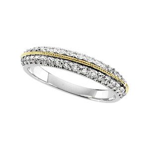 1/2 ct tw Diamond Two Tone Anniversary Band