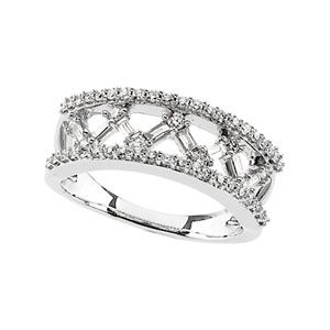 5/8 ct tw Diamond Openwork Design Anniversary Band