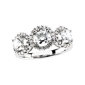 1 ct tw Diamond Semi-mount Anniversary Band