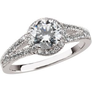 Semi-mount Engagement Ring