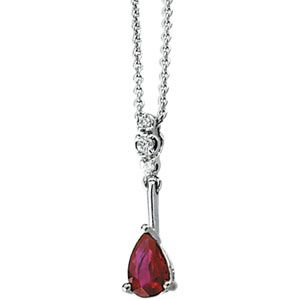 Genuine Ruby & Diamond Necklace
