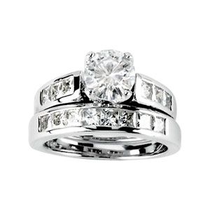 Created Moissanite Engagement Ring