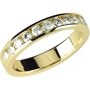 Created Moissanite Anniversary Band