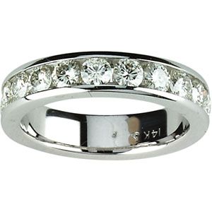 Created Moissanite Anniversary Band
