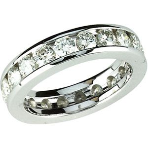 Created Moissanite Anniversary Band
