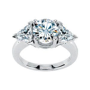 Created Moissanite Engagement Ring