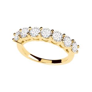 Created Moissanite Anniversary Band
