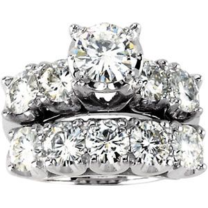 Created Moissanite Engagement Ring